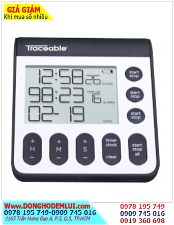 Traceable 5665, Đồng hồ đếm lùi đếm tiến 03 kênh Traceable® 5665 Three-Channel Benchtop Timer with Antimicrobial Protection /Đã hiệu chuẩn tại Mỹ 